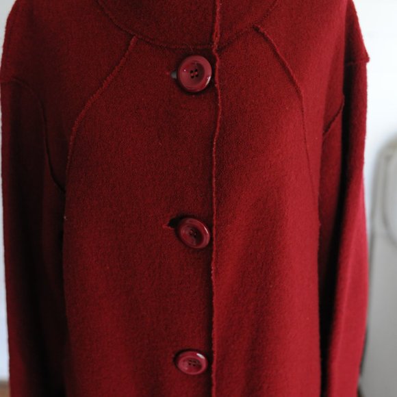 Red Wool Coat - Picture 3 of 7